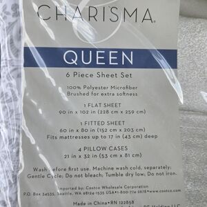 Charisma Queen 6-Piece Sheet Set in Light Gray
